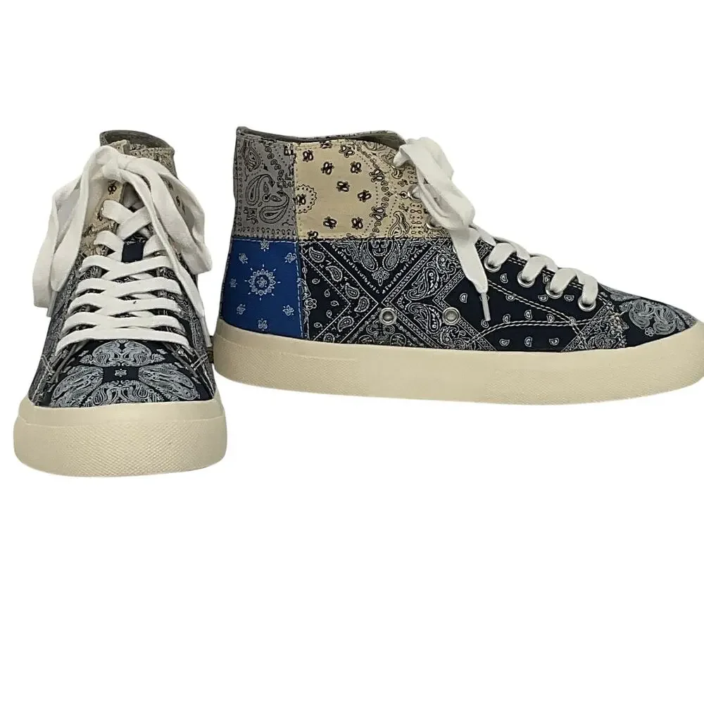 Men's Multicolor Paisley High-Top Sneakers - Picture 3 of 7